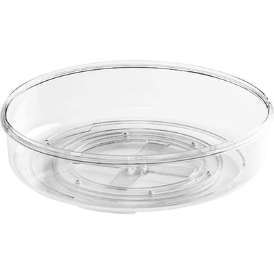 Keuken Draaibare Opbergplateau Draaitafel Organizer Plank Transparante Ronde Container voor Kruiden gray
