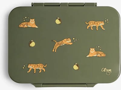 Citron Tritan Lunchbox - 4 compartimenten - 17x21x5cm - Tiger