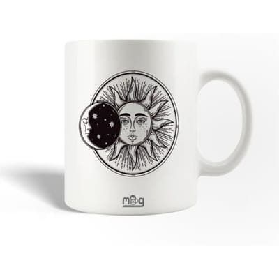 Mug - Wallified - Sun et la lune - Céramique - 30cl - Compatible lave-vaisselle