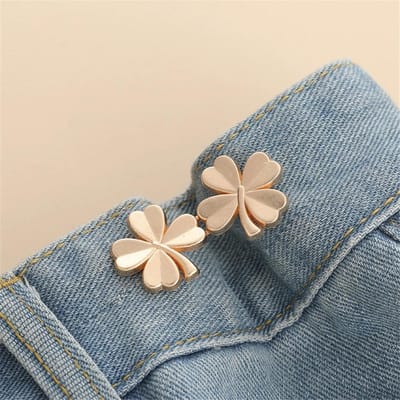 1 Paar Jeans Knoop Verstelbare Clips voor Broek Rokken Taille Aanspanner Gesp Drukknoop Versteller Broekspeld Intrekbare Knoop