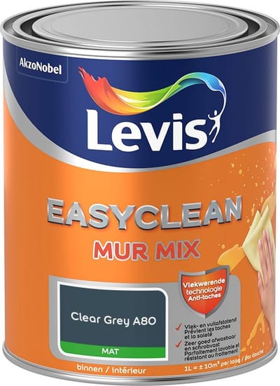Levis - Easyclean Mur Mat Mix - Clear Grey A80 - Mengverf - 1 L