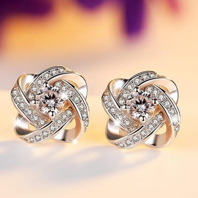 Echte Amethist Oorknopjes 925 Sterling Zilveren Oorbellen Vrouwen Edelstenen Oorbellen Mode Sieraden wit