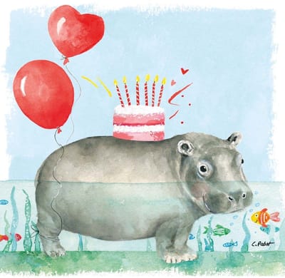 PPD - Lunch servetten - Happy Hippo