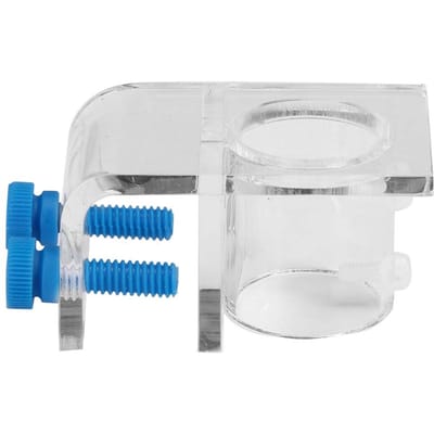 Aquarium Bac à Poissons Acrylique Tuyau d'Eau Flexible Fixé Clip Support de Fixation Support trou unique white