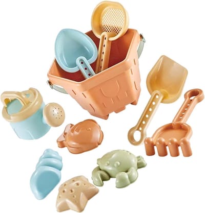 Strandspeelgoed Set - Zandbak Speelgoed - Buiten Spelen - Veilig Premium Plastic - 10 Delig - Felle Kleuren