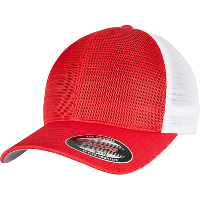 Urban Classics - 360 OMNIMESH 2-TONE Flexfit pet - L/XL - Rood/Wit