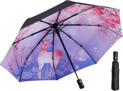 Bovista Luxe Stormparaplu - Windproof Paraplu - Stormproef - Opvouwbaar - Automatisch Uitklapbaar - Umbrella - Hert