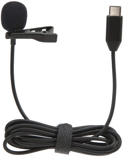 Allecto - Lavalier-microfoon - Ruisonderdrukkende clipmicrofoon - Compact formaat - Omnidirectionele opname - Geschikt voor smartphones en Insta360...