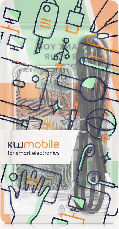 kwmobile telefoonhoesje geschikt voor Motorola Moto E13 - Hoesje met telefoonkoord - Back cover voor smartphone - Case in goud / grijs / transparant