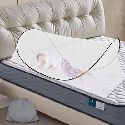 SnelShoppen - Pop Up Moskito Net 200 x 100 x 70 cm, Insectenbescherming, Vouwbaar, Verstelbaar, Ideaal voor Camping, Buitenleven, Familiegebruik