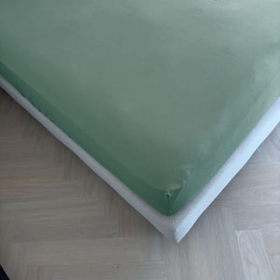 Kayori Kai Hoeslaken Katoen - 80-90x200cm - Matrasdikte 35cm - Rondom Elastiek - Zeeblauw