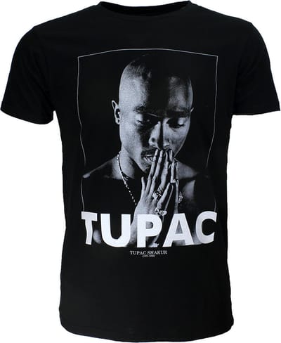 2PAC Tupac Praying T-Shirt - Officiële Merchandise - L