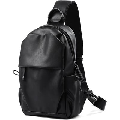 Eenvoudige, Casual en Trendy Schoudertas, Kleine Reistas, Lichtgewicht Crossbody Rugzak, Herentas zwart