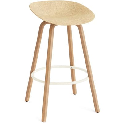 Normann Copenhagen Mat barkruk Hout - hennep - NormannCopenhagenFootrestCream - 75 cm