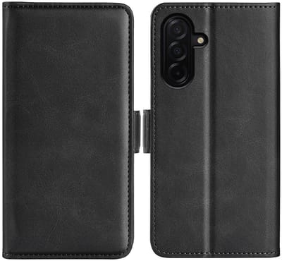 MobyDefend Hoesje - Geschikt voor Samsung Galaxy A27 - Luxe Wallet Book Case (Sluiting Zijkant) - Zwart