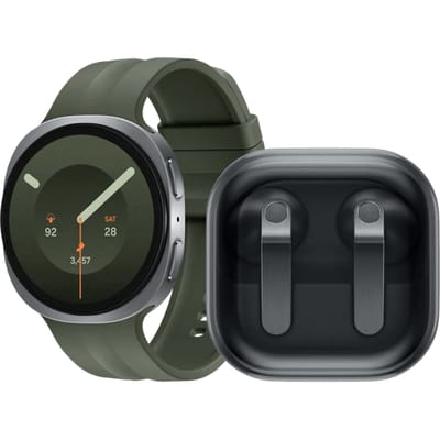 Samsung Galaxy Watch 9 Zilver/Groen 44mm + Samsung Galaxy Buds4 Zwart