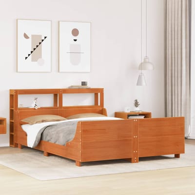 vidaXL - Bedframe - zonder - matras - massief - grenenhout - wasbruin - 160x200 - cm