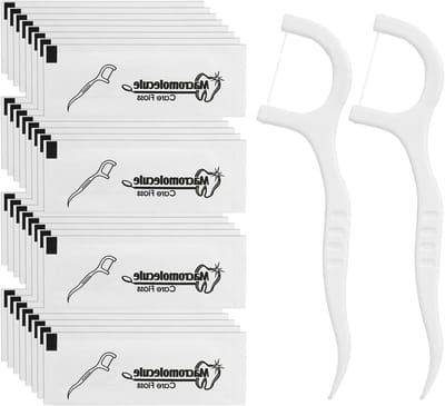 Tandenstokers - Flosstokjes - Mondhygiëne - Individueel verpakt - 100 stuks - Wit