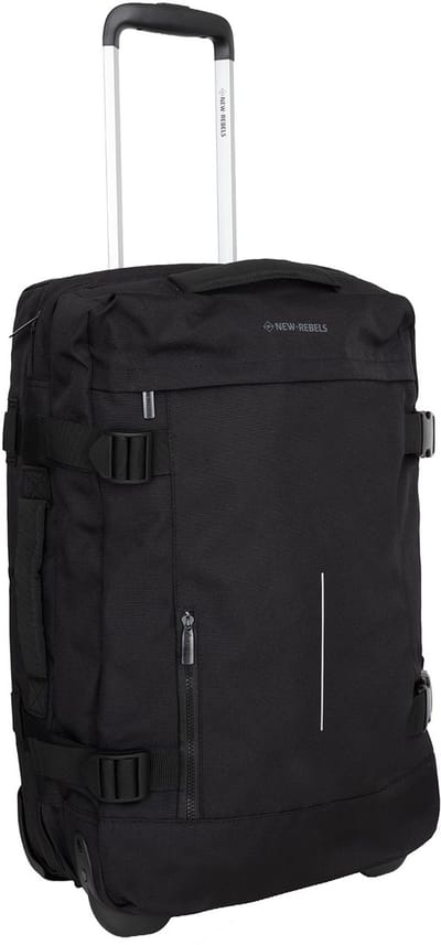New Rebels Gassaway Trolley Medium Navy | Reiskoffer 52L | Lichtgewicht Koffer met Dubbele Wielen | 60x36x24 cm