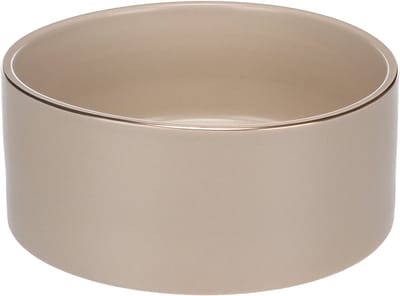Voerbak hond – drinkbak hond – eetbak hond keramiek – topkwaliteit geglazuurde keramiek! – Ø18 cm – 1,2L – Flamingo eet- en drinkpot Eram beige