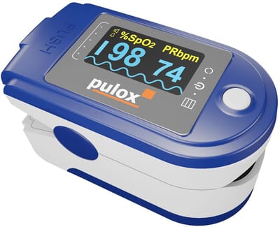 Pulsoximeter met LCD-kleurendisplay en akoestische waarschuwing – ideaal voor thuis en onderweg