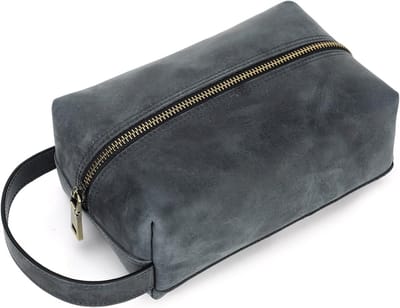 Essentiële Organizer Case voor Elektronica, Draagbare Opbergtas van Leer voor Dagelijks Gebruik, Bescherming en Organisatie van Accessoires, Blauw