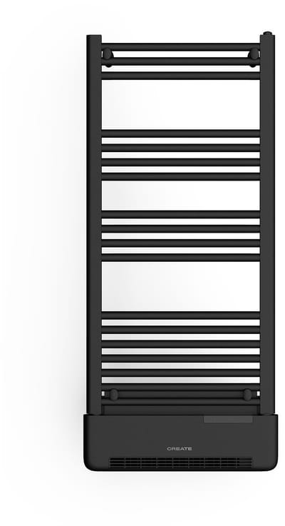 CREATE - Elektrische handdoekradiator met verwarming en WiFi 1000W - Zwart - WARM TOWEL ADVANCE