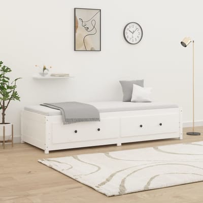 vidaXL - Slaapbank - zonder - matras - 80x200 - cm - massief - grenenhout - wit