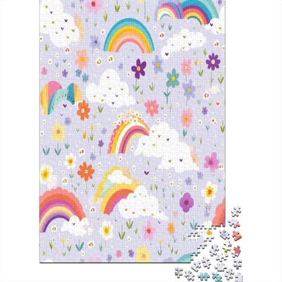 Legpuzzel Volwassenen - Fotopuzzel 1000 - Ontspanning Thuis - Gerecycled Materiaal - 75 x 50 cm - Regenboog