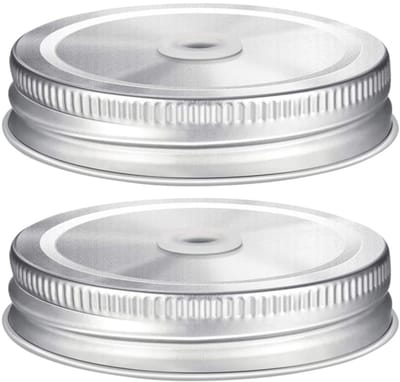 Dailygoods- Deksel 70 mm - Dekselhouder - Dekselopener - Deksel voor glazen pot - Deksel met rietje - Luchtdichte afdekking - Tumblerdeksel