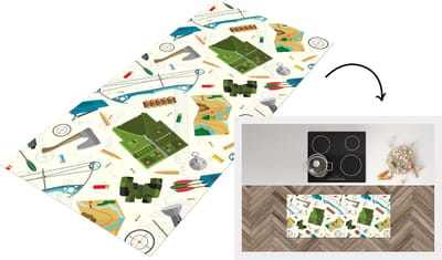 Keukenloper - Loper keuken - Boog - Kogels - Patronen - 120x50 cm - Keukenloper vinyl