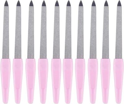 Nagelvijlen Set - Manicure Vijlen - Nagels Vormen - Dubbelzijdig Metaal - 11 stuks - Zilver