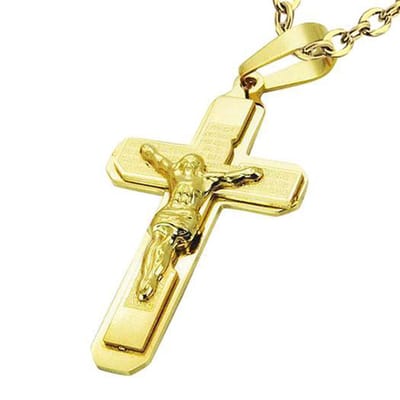 Amanto Ketting Djao G - 316L Staal - Kruis - 60x34mm - 60cm