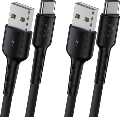 Usb C kabel naar usb A - 2 stuks - 1m - Sterk - Flexibel - Zwart