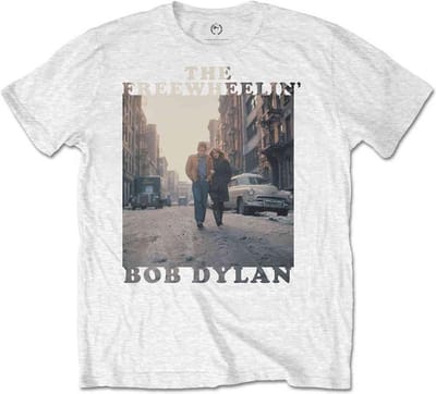 Bob Dylan - The Freewheelin' Heren T-shirt - S - Wit