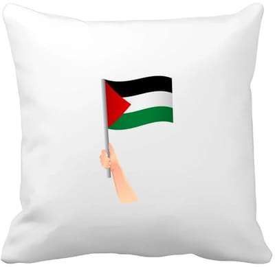 Akyol - palestina vlag met hand Kussen hoes - Palestina - mensen die liefde willen geven aan palestina - degene die van palestina houden - supporten - oorlog - verjaardagscadeautje - gift - geschenk - kado - 40 bij 40 cm