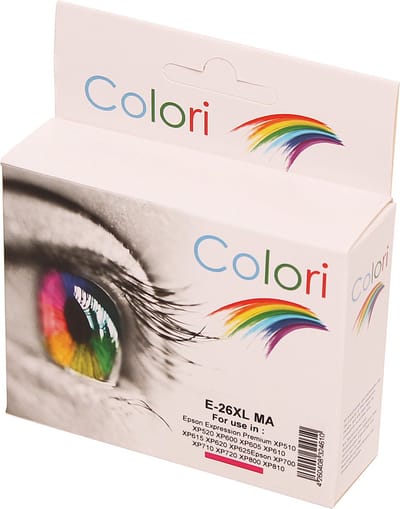 Colori huismerk inkt cartridge geschikt voor Epson 26XL Magenta voor XP510 XP520 XP600 XP605 XP610 XP615 XP620 XP625 XP700 XP710 XP720 XP800 XP810 XP820