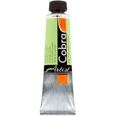 Peinture à l'huile - Cobra - Artist - Vert bleu pastel - 611 - Tube de 40ml vert