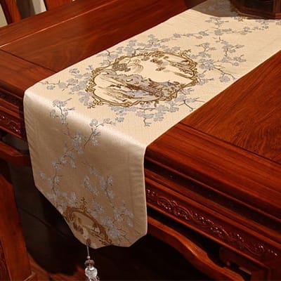 Houten Tafelloper Eettafel Decoratie, Beige, 30 * 200cm