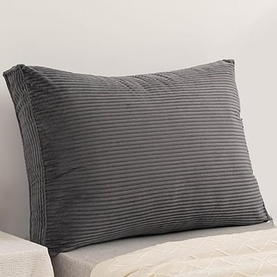 Leeskussen Bed - Rugsteun Kussen - Ontspannen Lezen - Afneembare Hoes - 80x50cm - Donkergrijs