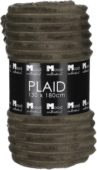 In the Mood Lorens Fleece Deken - L180 x B130 cm - Polyester - Donkergroen