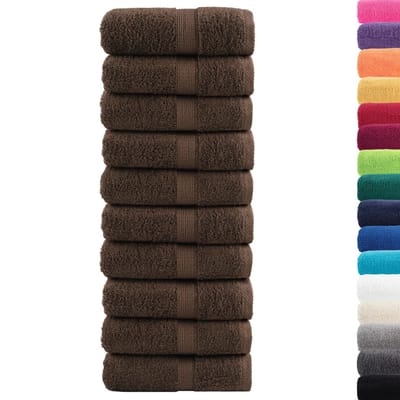 vidaXL - Gastendoekjes - SOLUND - 10 - st - 600 - g/m² - 30x50 - cm - bruin