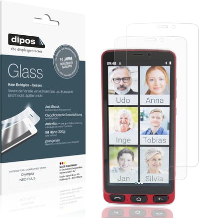 dipos – 2x Matte Pantserfolie geschikt voor Olympia NEO PLUS | 9H Screenprotector