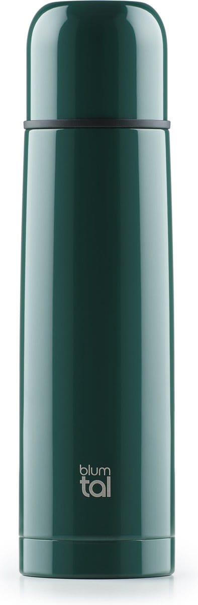 Blumtal Thermosfles - Lekvrije thermosfles met drinkbeker voor onderweg - Isolerende Thermoskan - Roestvrij staal - 350ml - Donkergroen