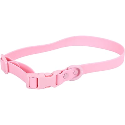 Verstelbare Hondenhalsband Waterdicht Roestvrij Makkelijk Schoon te Maken Zacht Flexibel Comfortabel PVC Hondenhalsband 31?50cm/12.2?19.7in Adjustable roze
