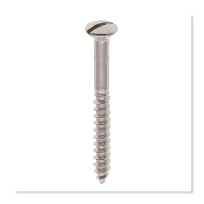 Houtschroef. 3.5 x 20 MM. Lang. Lenskop. Messing-vernikkeld. Deltafix. 16 Stuks.