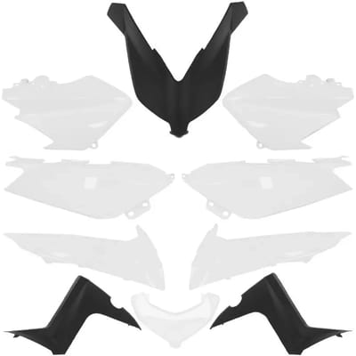 Kit carénage P2R pour Scooter Yamaha 250 X-Max 2014 à 2017 10 pieces blanc et noir Neuf