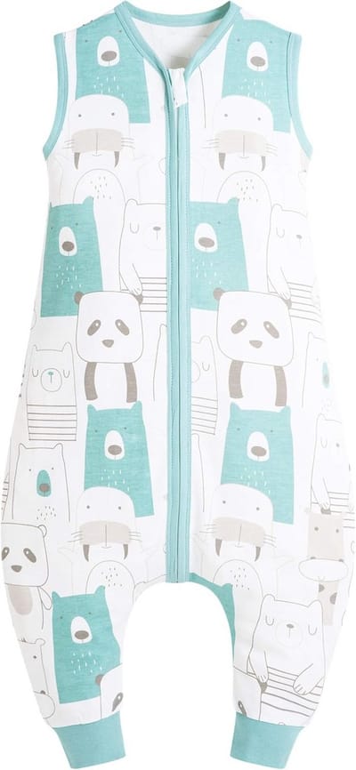 Zomerslaapzak voor Baby's met Voeten - 100% Katoen, 0,5 TOG-waarde, Comfortabele Trappelzak voor Kinderen, Geschikt voor Jongens en Meisjes, 100 cm