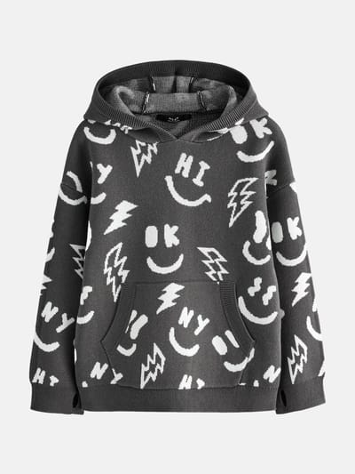 Next - Jongens - Gebreide hoody - Grijs