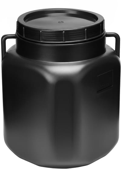 Garronda 30L - Plastic Vat BPA-vrij - Vierkant vat en Container met Deksel – Zwart – GD-STE-BarrelP